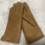 Fur lined leather gloves